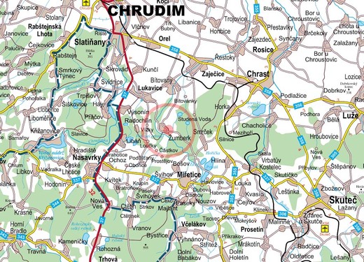 Mapa s určením polohy obce Žumberk